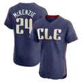 Crovyle C.Guardians #24 Triston McKenzie Player Navy City Connect Limited Elite Home Stitched Jerseys