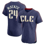 Crovyle C.Guardians #24 Triston McKenzie Player Navy City Connect Limited Elite Home Stitched Jerseys