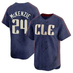 Crovyle C.Guardians #24 Triston McKenzie Player Navy City Connect Limited Home Stitched Jerseys