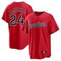 Crovyle C.Guardians #24 Triston McKenzie Player Red Home Game Stitched Jerseys