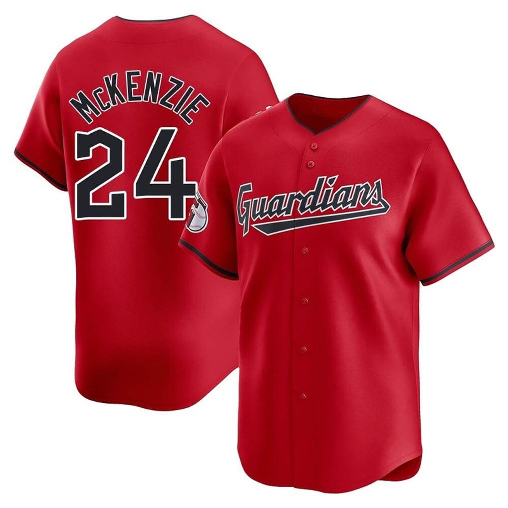 Crovyle C.Guardians #24 Triston McKenzie Player Red Limited Home Stitched Jerseys