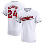 Crovyle C.Guardians #24 Triston McKenzie Player White Limited Elite Home Stitched Jerseys