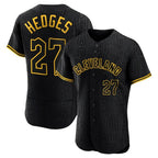 Crovyle C.Guardians #27 Austin Hedges Player Black Snake Skin City Limited Elite Home Stitched Jerseys