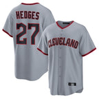 Crovyle C.Guardians #27 Austin Hedges Player Gray Home Game Stitched Jerseys