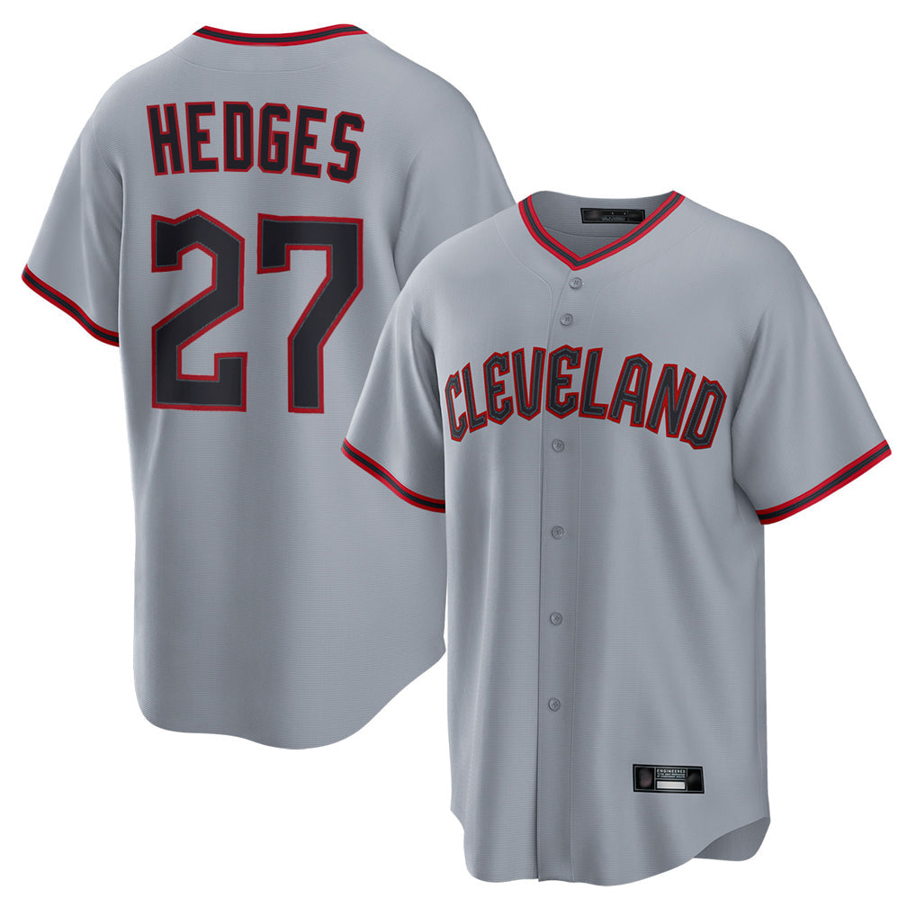 Crovyle C.Guardians #27 Austin Hedges Player Gray Home Game Stitched Jerseys