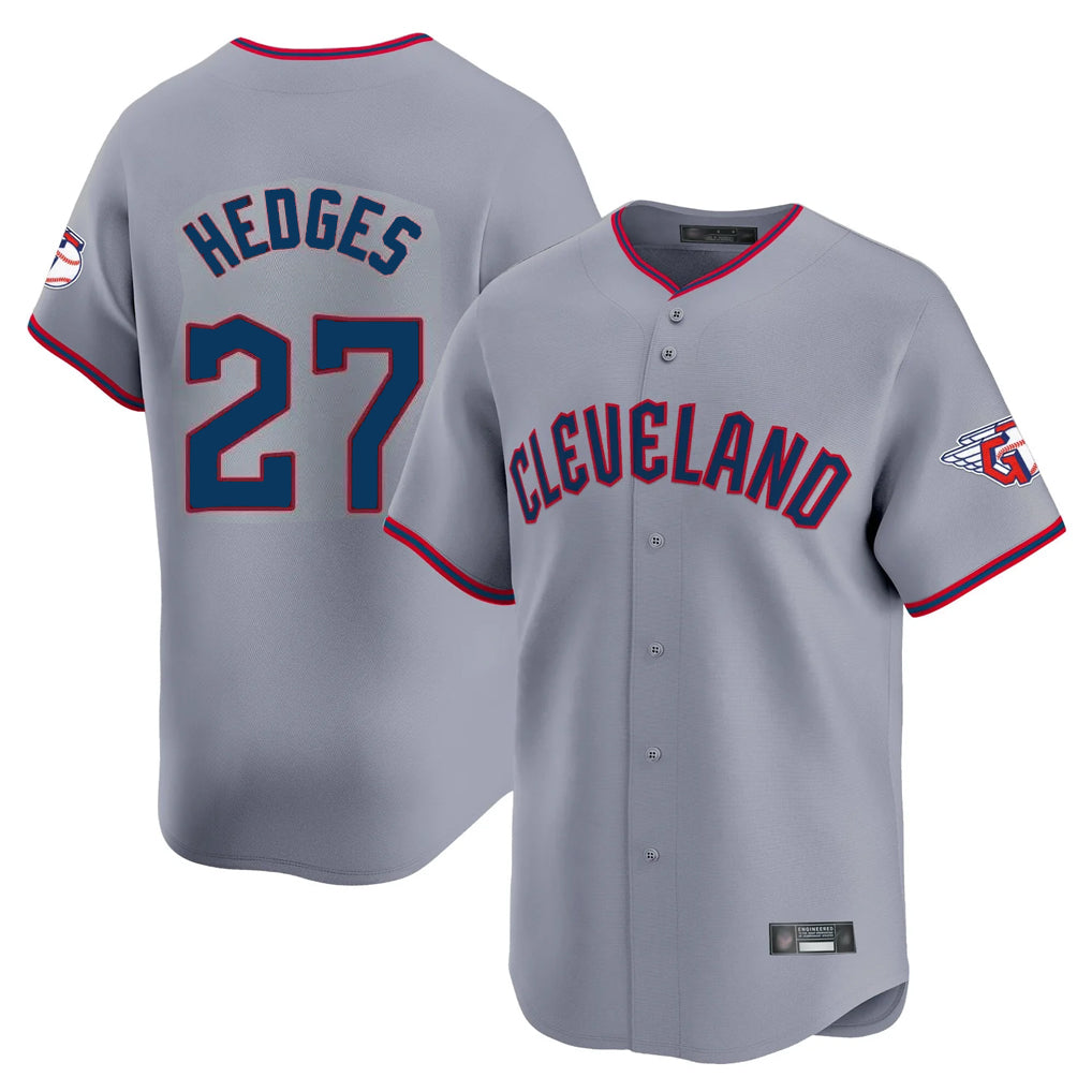 Crovyle C.Guardians #27 Austin Hedges Player Gray Road Limited Home Game Stitched Jerseys