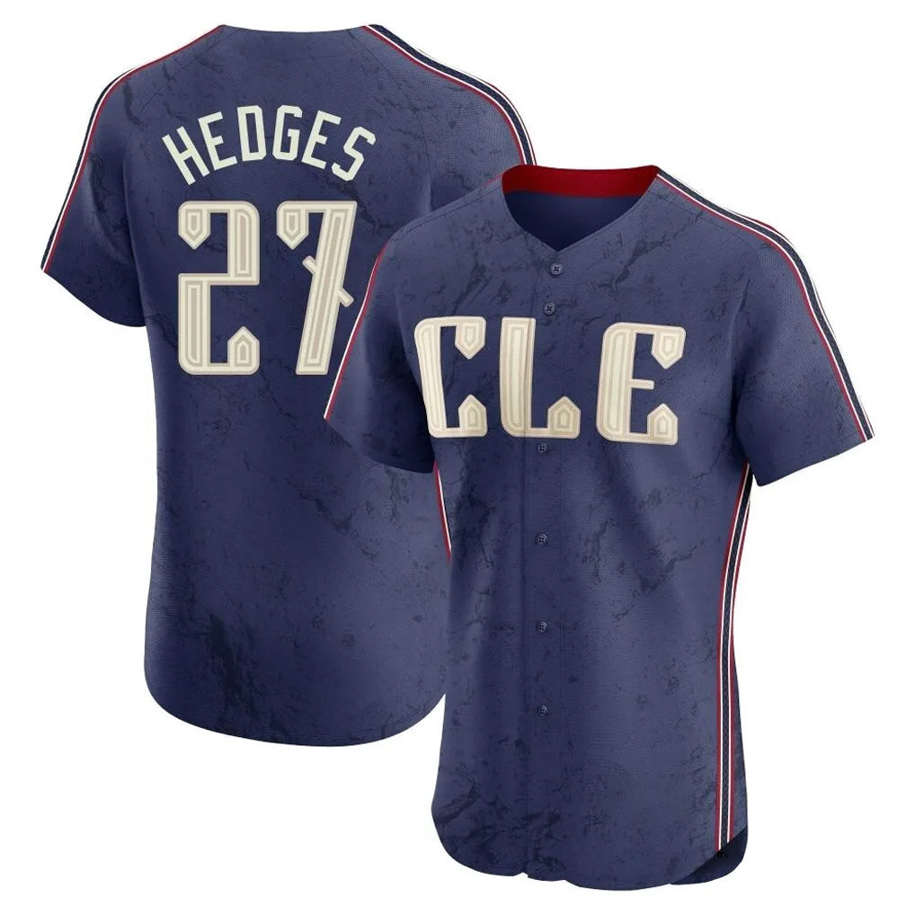Crovyle C.Guardians #27 Austin Hedges Player Navy City Connect Limited Elite Home Stitched Jerseys