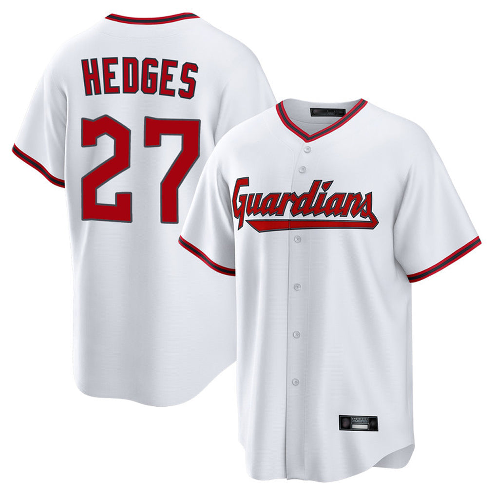 Crovyle C.Guardians #27 Austin Hedges Player White Game Home Stitched Jerseys