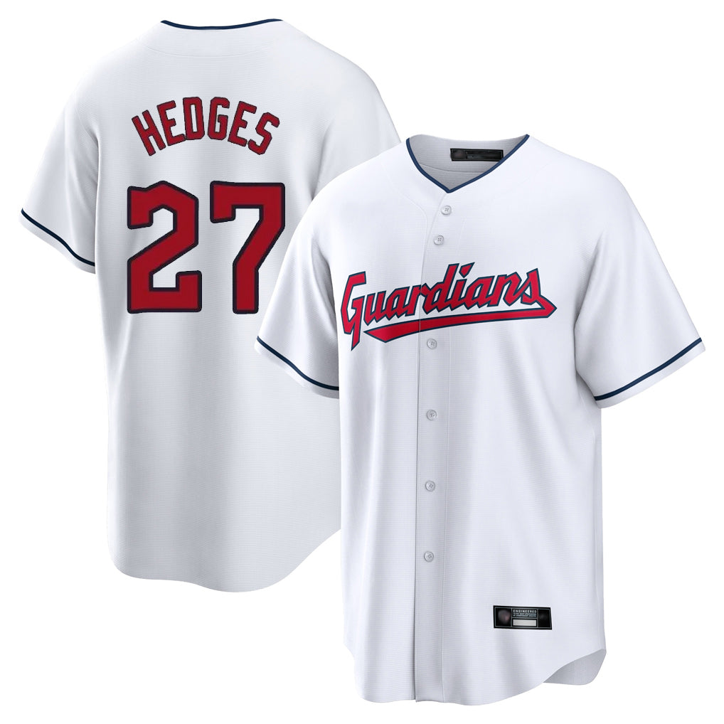 Crovyle C.Guardians #27 Austin Hedges Player White Home Game Stitched Jerseys