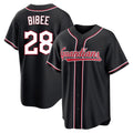 Crovyle C.Guardians #28 Tanner Bibee Player Black Fashion Out Home Game Stitched Jerseys