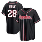Crovyle C.Guardians #28 Tanner Bibee Player Black Fashion Out Home Game Stitched Jerseys