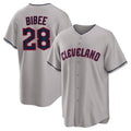Crovyle C.Guardians #28 Tanner Bibee Player Gray Game Home Stitched Jerseys