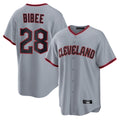 Crovyle C.Guardians #28 Tanner Bibee Player Gray Home Game Stitched Jerseys