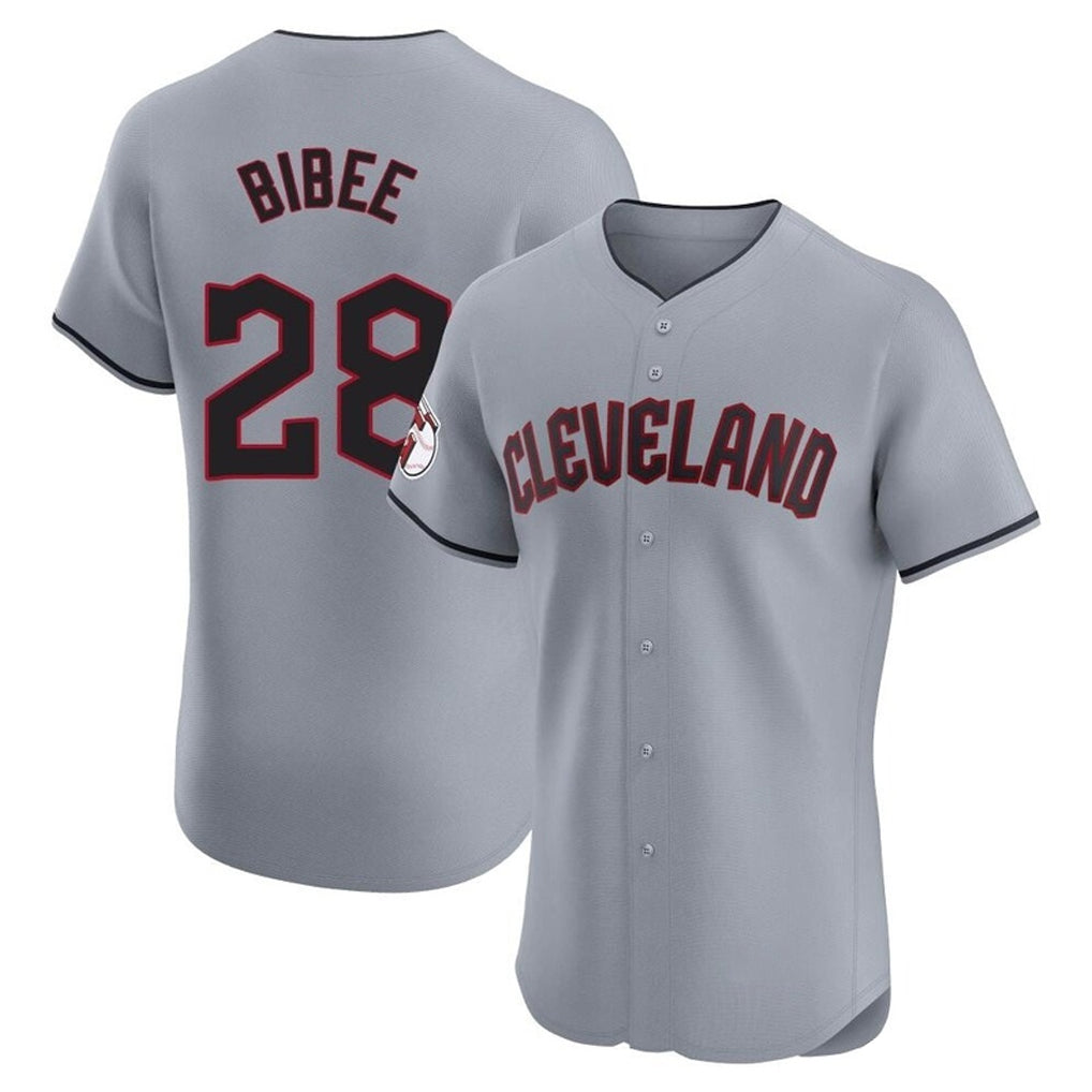 Crovyle C.Guardians #28 Tanner Bibee Player Gray Road Limited Elite Home Stitched Jerseys
