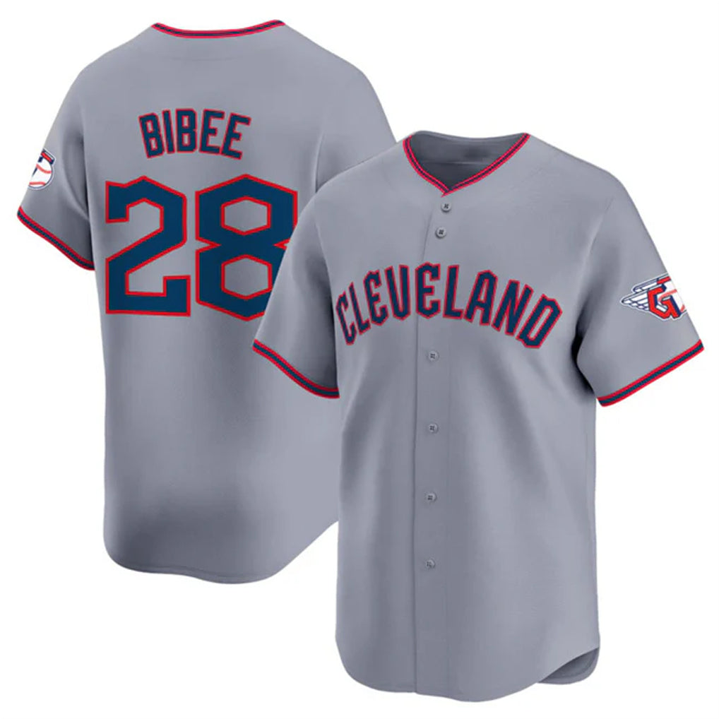 Crovyle C.Guardians #28 Tanner Bibee Player Gray Road Limited Home Game Stitched Jerseys