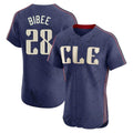 Crovyle C.Guardians #28 Tanner Bibee Player Navy City Connect Limited Elite Home Stitched Jerseys