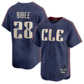 Crovyle C.Guardians #28 Tanner Bibee Player Navy City Connect Limited Home Stitched Jerseys