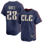 Crovyle C.Guardians #28 Tanner Bibee Player Navy City Connect Limited Home Stitched Jerseys