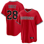 Crovyle C.Guardians #28 Tanner Bibee Player Red Home Game Stitched Jerseys
