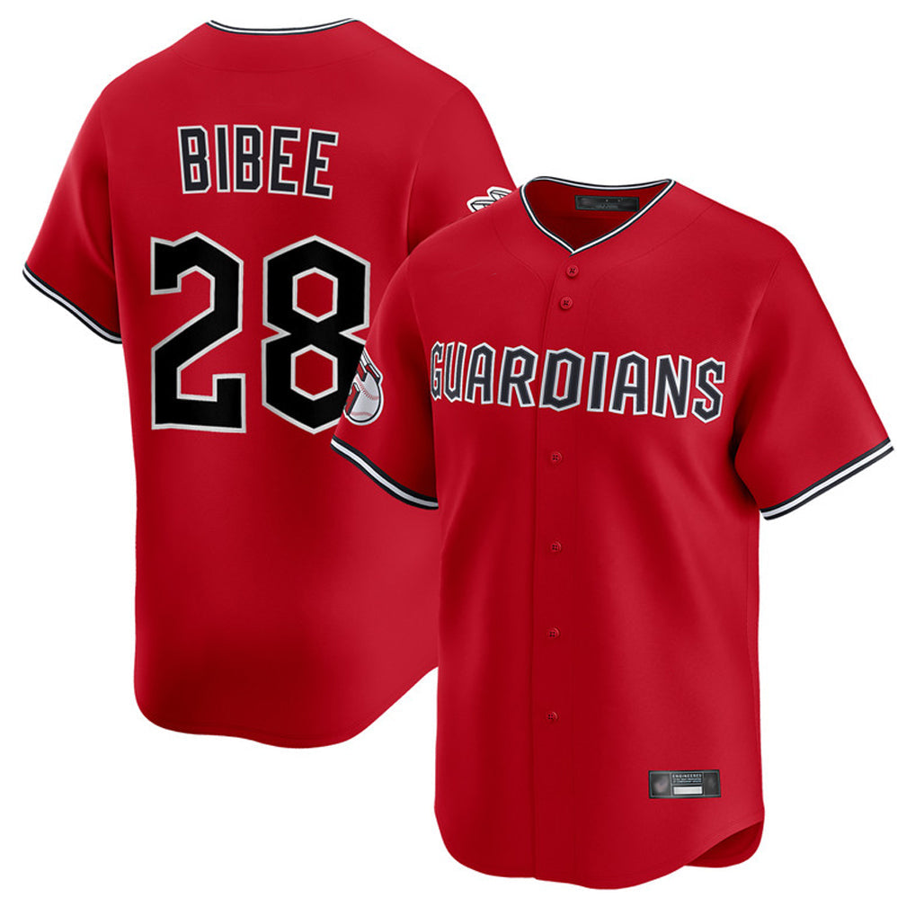Crovyle C.Guardians #28 Tanner Bibee Player Red Limited Home Stitched Jerseys