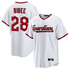 Crovyle C.Guardians #28 Tanner Bibee Player White Game Home Stitched Jerseys