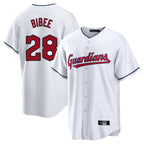 Crovyle C.Guardians #28 Tanner Bibee Player White Home Game Stitched Jerseys