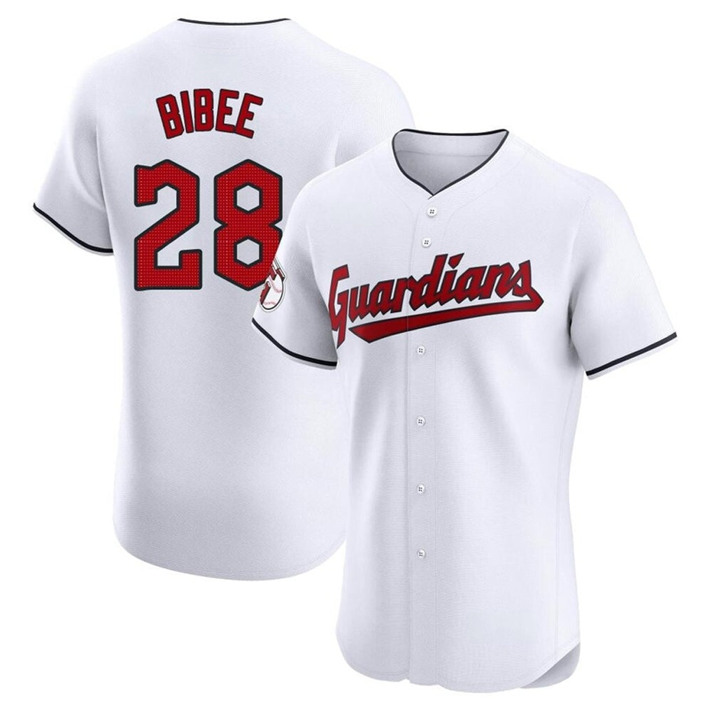 Crovyle C.Guardians #28 Tanner Bibee Player White Limited Elite Home Stitched Jerseys
