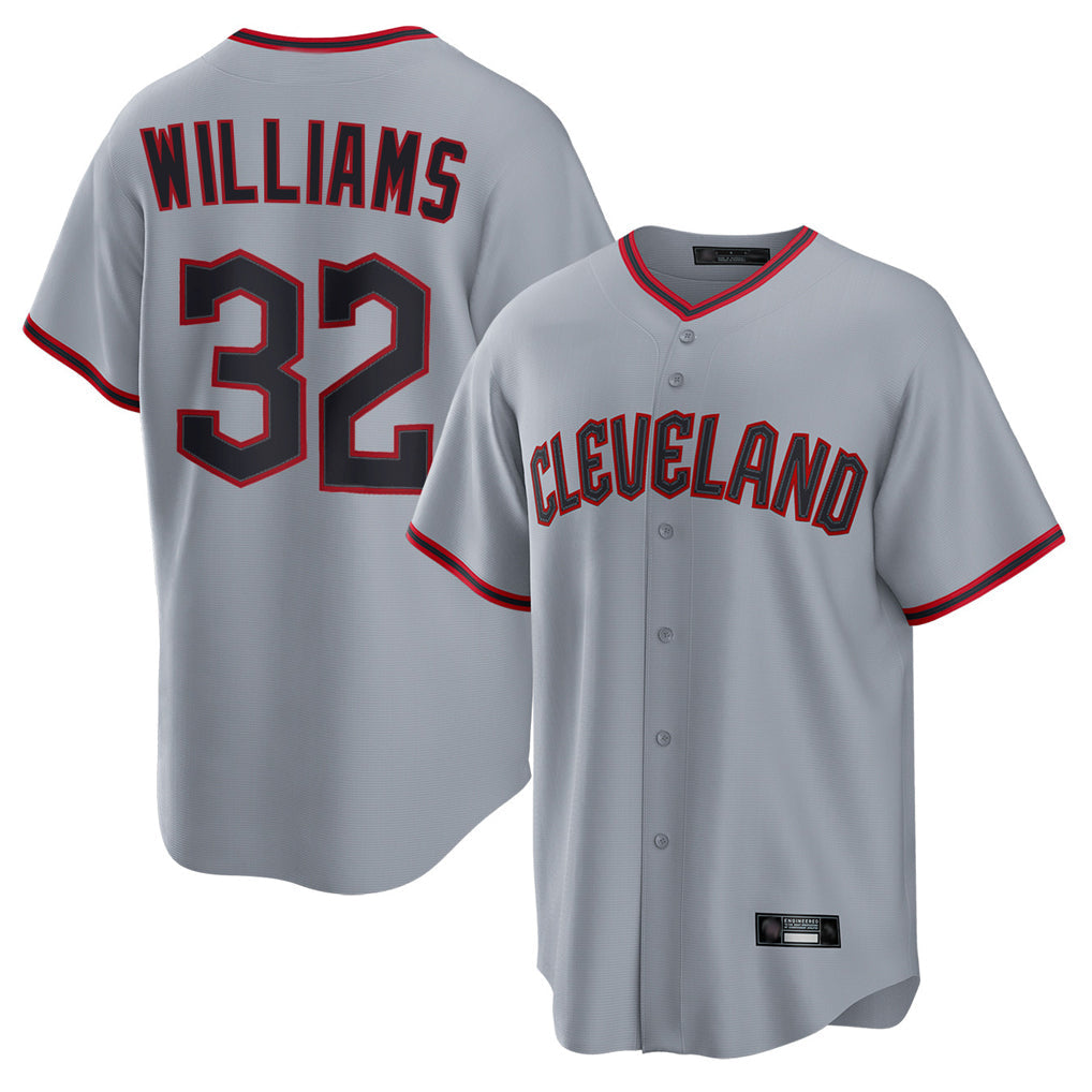 Crovyle C.Guardians #32 Gavin Williams Player Gray Home Game Stitched Jerseys