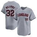 Crovyle C.Guardians #32 Gavin Williams Player Gray Road Limited Home Game Stitched Jerseys