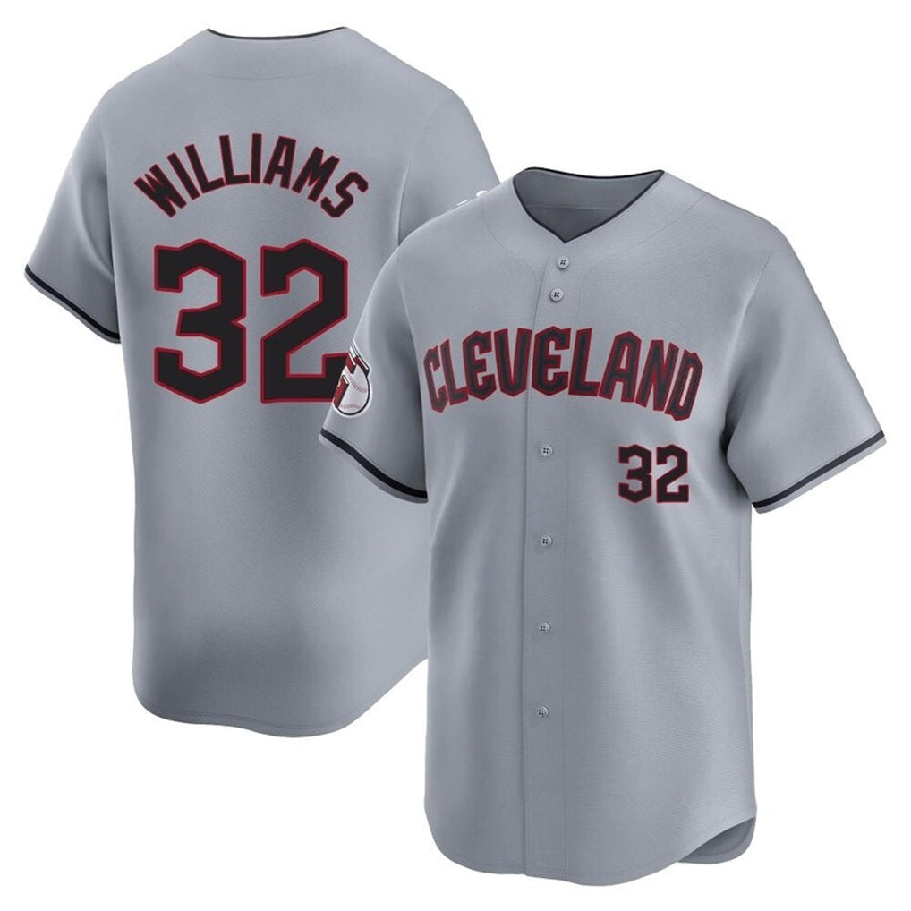 Crovyle C.Guardians #32 Gavin Williams Player Gray Road Limited Home Game Stitched Jerseys