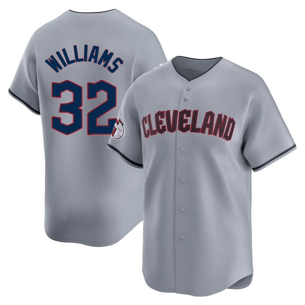 Crovyle C.Guardians #32 Gavin Williams Player Gray Road Limited Home Stitched Jerseys