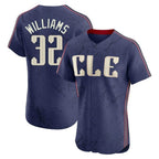Crovyle C.Guardians #32 Gavin Williams Player Navy City Connect Limited Elite Home Stitched Jerseys