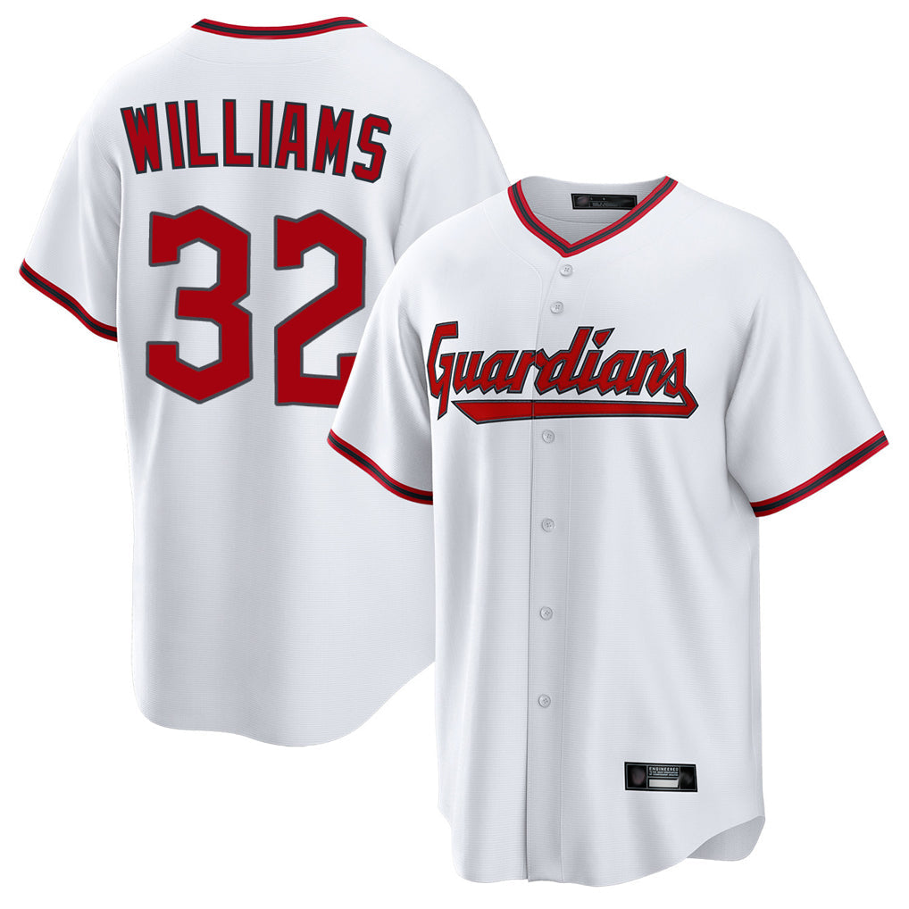 Crovyle C.Guardians #32 Gavin Williams Player White Game Home Stitched Jerseys