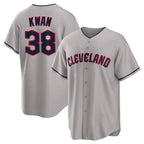 Crovyle C.Guardians #38 Steven Kwan Player Gray Game Home Stitched Jerseys