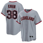 Crovyle C.Guardians #38 Steven Kwan Player Gray Home Game Stitched Jerseys