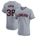 Crovyle C.Guardians #38 Steven Kwan Player Gray Road Limited Elite Home Stitched Jerseys