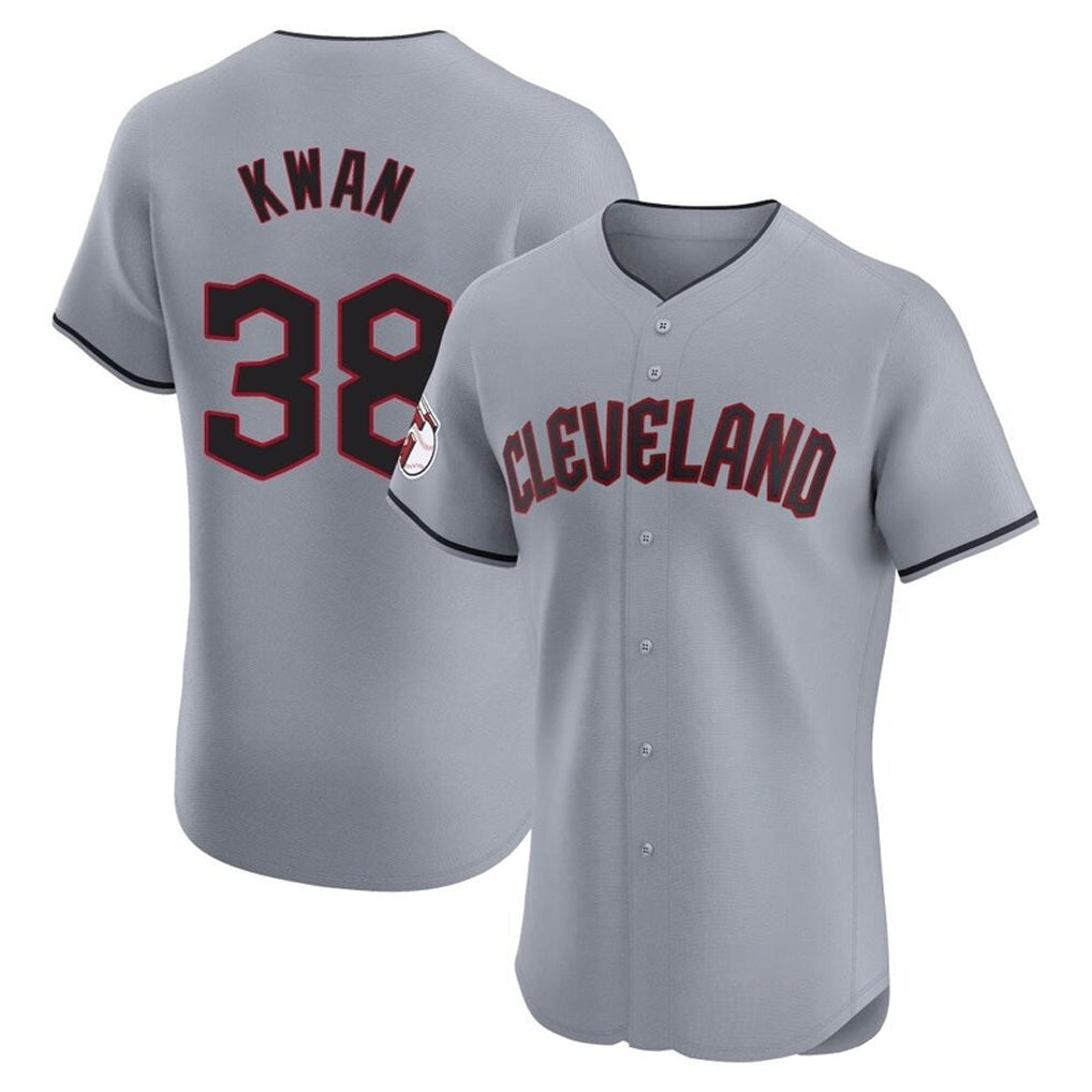 Crovyle C.Guardians #38 Steven Kwan Player Gray Road Limited Elite Home Stitched Jerseys