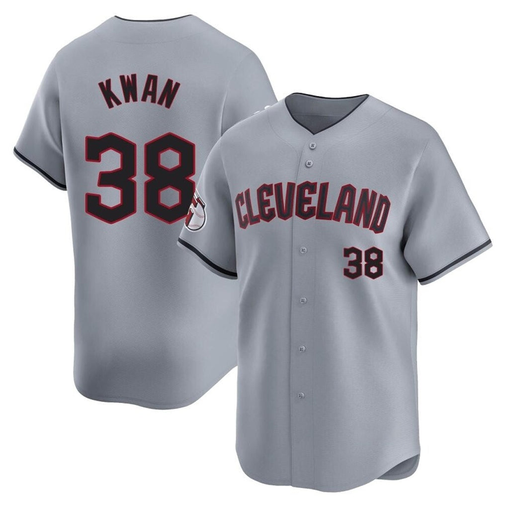 Crovyle C.Guardians #38 Steven Kwan Player Gray Road Limited Home Stitched Jerseys