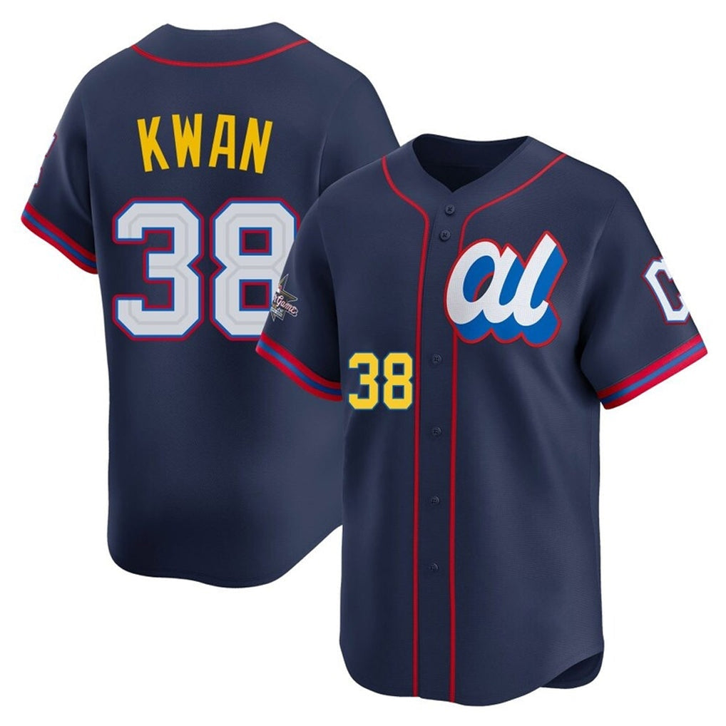 Crovyle C.Guardians #38 Steven Kwan Player Navy American League All-Star Edition Limited Home Stitched Jerseys