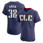 Crovyle C.Guardians #38 Steven Kwan Player Navy City Connect Limited Elite Home Stitched Jerseys