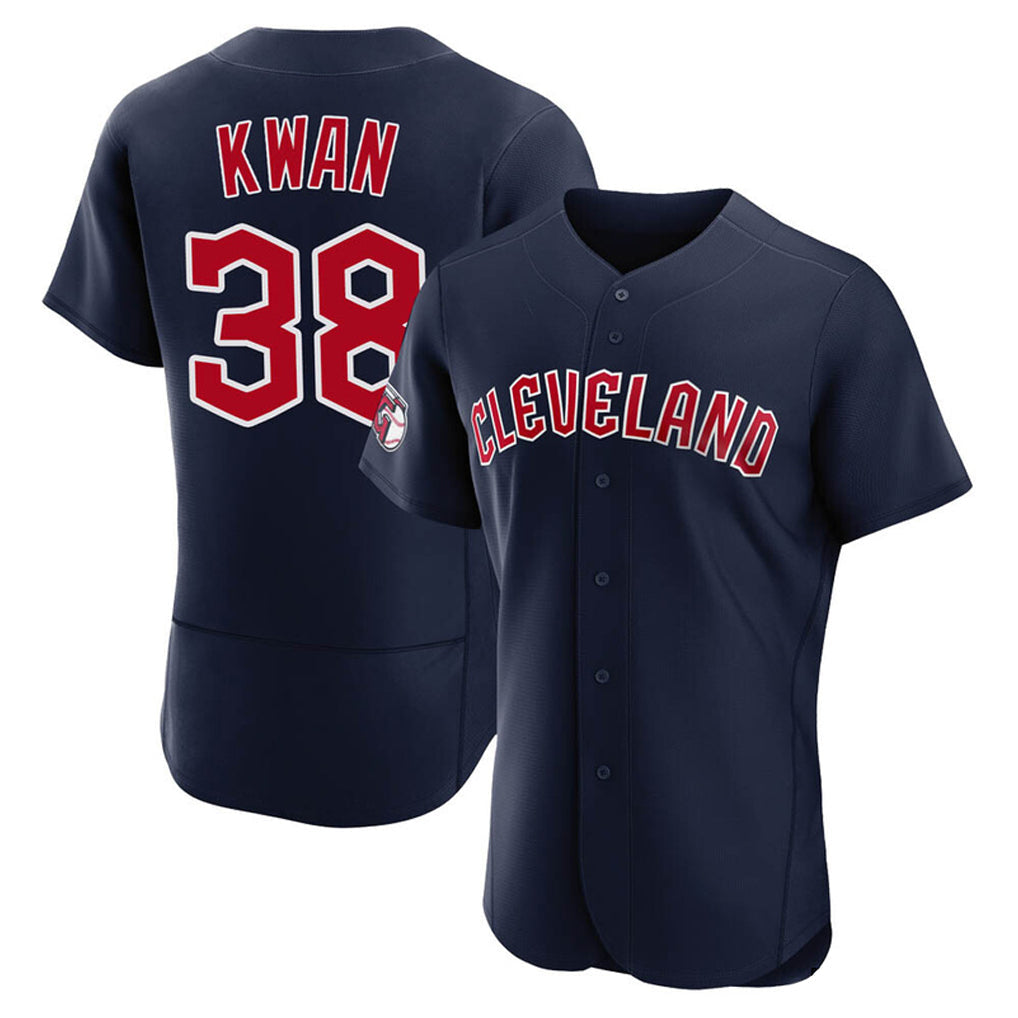 Crovyle C.Guardians #38 Steven Kwan Player Navy Limited Elite Home Stitched Jerseys