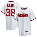 Crovyle C.Guardians #38 Steven Kwan Player White Game Home Stitched Jerseys