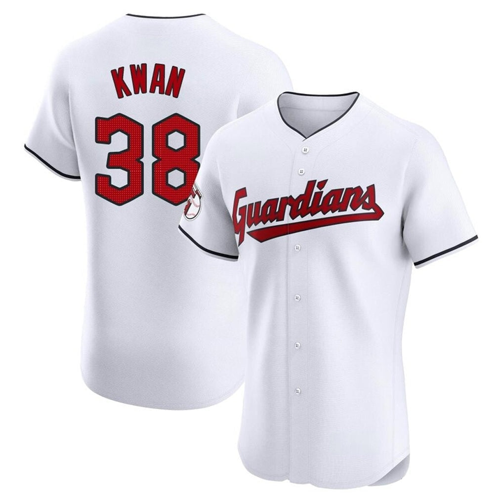 Crovyle C.Guardians #38 Steven Kwan Player White Limited Elite Home Stitched Jerseys