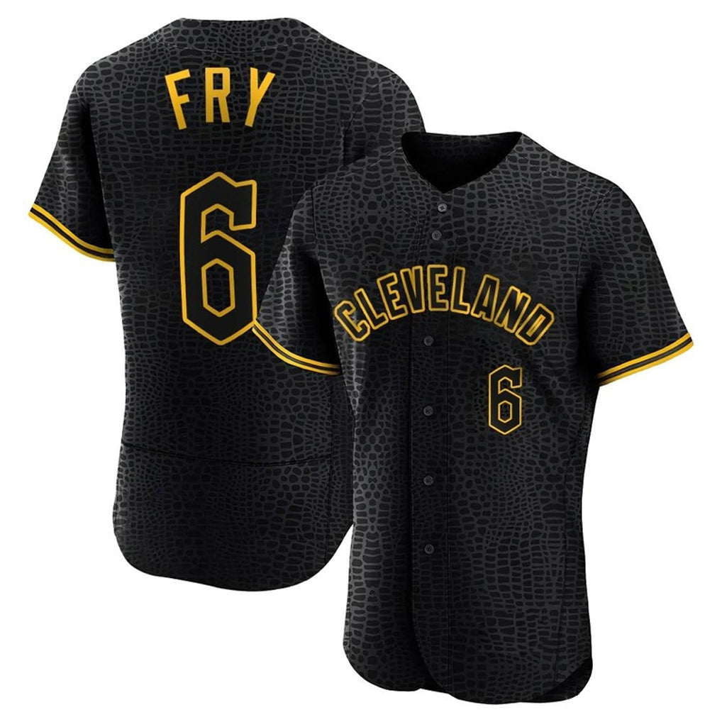Crovyle C.Guardians #6 David Fry Player Black Snake Skin City Limited Elite Home Stitched Jerseys