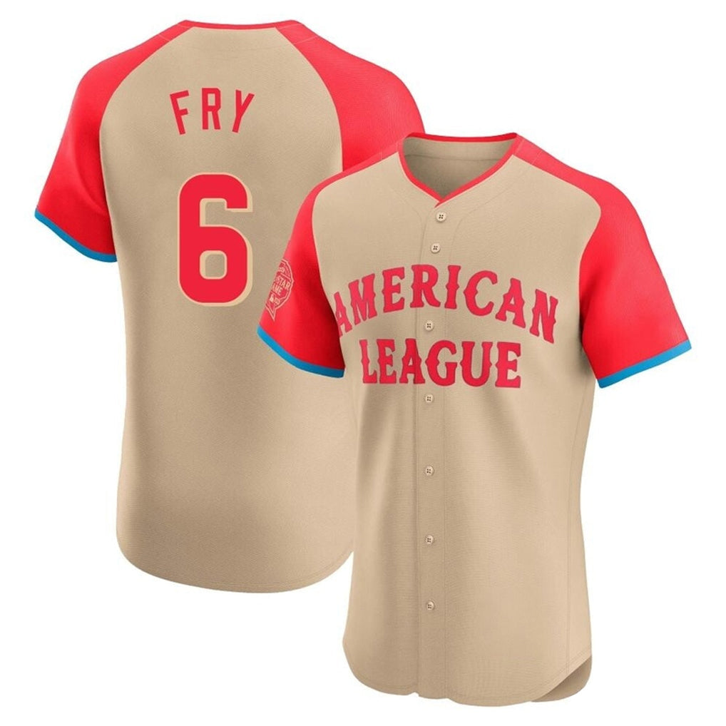 Crovyle C.Guardians #6 David Fry Player Cream American League All-Star Limited Elite Home Stitched Jerseys