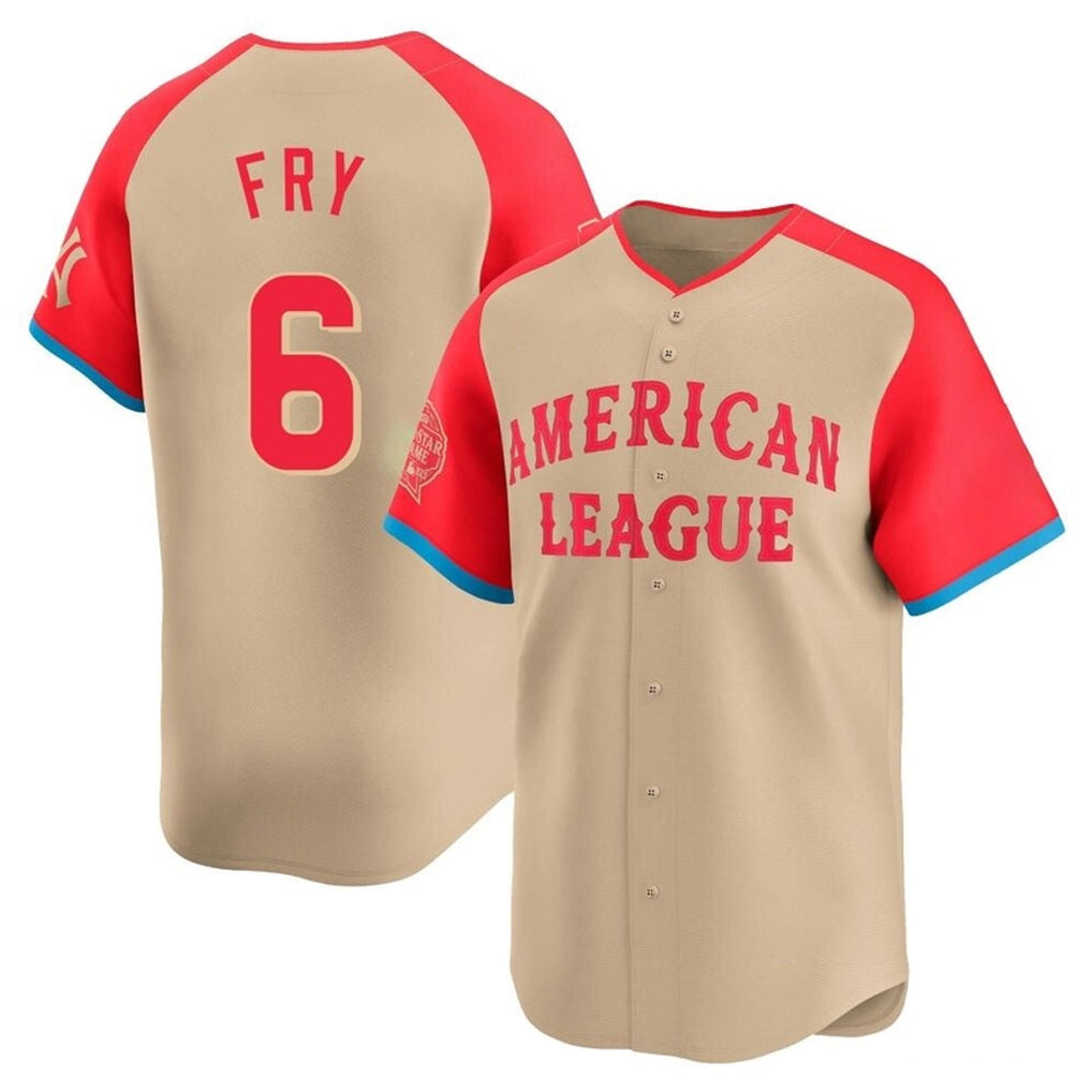 Crovyle C.Guardians #6 David Fry Player Cream American League All-Star Limited Home Stitched Jerseys