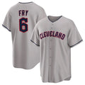 Crovyle C.Guardians #6 David Fry Player Gray Game Home Stitched Jerseys