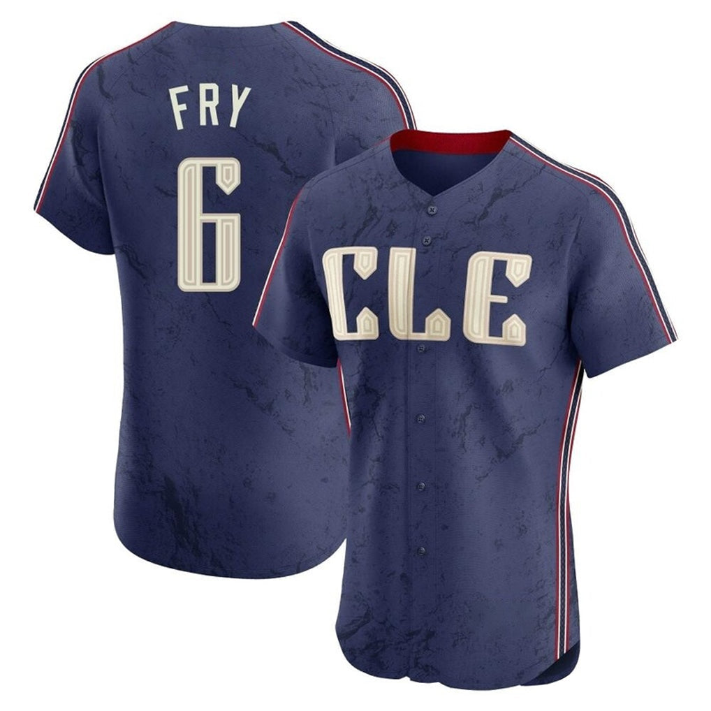 Crovyle C.Guardians #6 David Fry Player Navy City Connect Limited Elite Home Stitched Jerseys