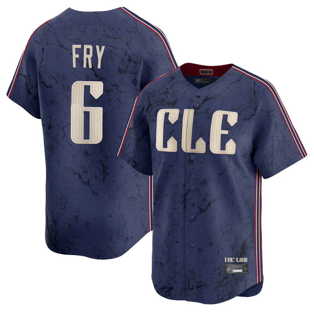 Crovyle C.Guardians #6 David Fry Player Navy City Connect Limited Home Stitched Jerseys