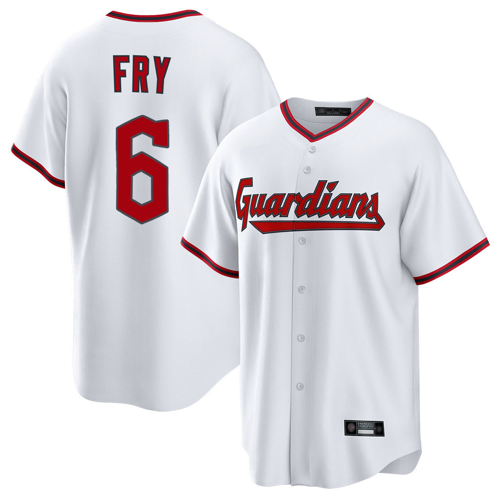 Crovyle C.Guardians #6 David Fry Player White Game Home Stitched Jerseys